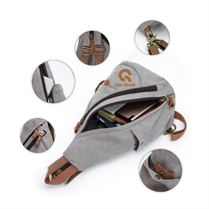Lightweight Nylon Crossbody Backpack All-Over Printing