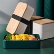 Custom Wood Bento Lunch Box Set (W/ Fork, Spoon Knife) | https://www.bestnamebadges.com