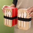 Custom Wood Bento Lunch Box Set (W/ Fork, Spoon Knife) | https://www.bestnamebadges.com