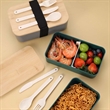 Custom Wood Bento Lunch Box Set (W/ Fork, Spoon Knife) | https://www.bestnamebadges.com