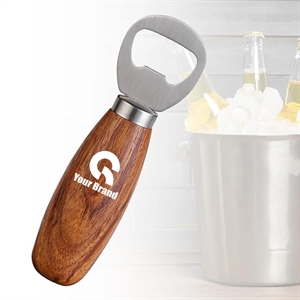 Multi-Uses Compact Wooden Handheld Beer Bottle Opener 4 Pce