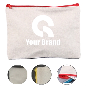 10 Pcs Zipper Cotton Canvas Pencil Bag