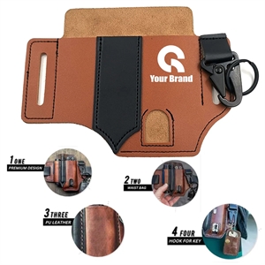 5 Pcs Durable Stylish Leather Multitool Belt Sheath
