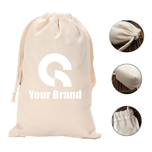 5 Pack Reusable Canvas Drawstring Bag All-Over Printing