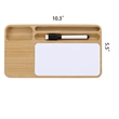 Bamboo 10W Wireless Charging Desk Organizer With Writing Pad | https://www.bestnamebadges.com