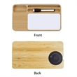 Bamboo 10W Wireless Charging Desk Organizer With Writing Pad | https://www.bestnamebadges.com