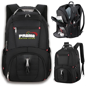 Heavy Duty Travel Laptop Backpack With USB Charging Port