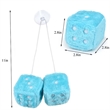 Square Mirror Hanging Couple Fuzzy Plush Dice | https://www.bestnamebadges.com