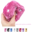 Square Mirror Hanging Couple Fuzzy Plush Dice | https://www.bestnamebadges.com