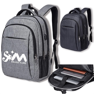 Anti Theft Simple Slim Travel Backpacks With Charging Port