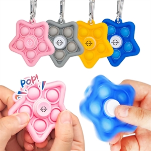 Mini Pop Bubble Keychain Fidget Spinner Toys