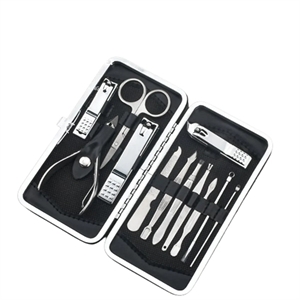 Manicure Pedicure Kit Nail Clippers 12pcs with Travel Case