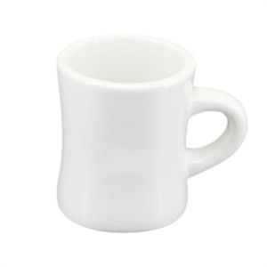 10 oz. Bright White Ceramic Diner Mugs w/ Custom Logo