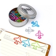 24pcs Airplane Paper Clips Packed With Tin Box (Multicolor) | https://www.bestnamebadges.com