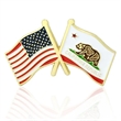 Lapel Pins, Stock States Crossed Flags | https://www.bestnamebadges.com