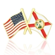 Lapel Pins, Stock States Crossed Flags | https://www.bestnamebadges.com