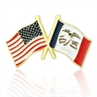 Lapel Pins, Stock States Crossed Flags | https://www.bestnamebadges.com