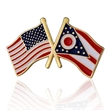 Lapel Pins, Stock States Crossed Flags | https://www.bestnamebadges.com