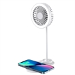 Portable Foldable LED Desk Fan with Wireless Charging Base | https://www.bestnamebadges.com