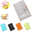 Customizable Woodgrain Notebook with Sticky Notes And Flags | https://www.bestnamebadges.com