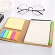 Customizable Woodgrain Notebook with Sticky Notes And Flags | https://www.bestnamebadges.com