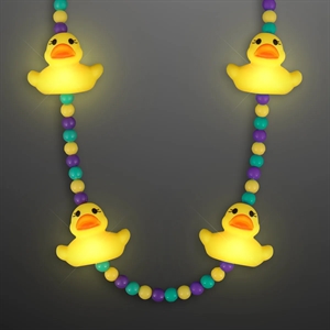 Light Up Rubber Ducky Beads Necklace