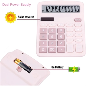 Cute Desktop Calculator Big Buttons Dual Power Source