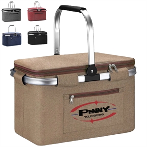 Collapsible Foldable Insulated Picnic Shopping Tote Basket