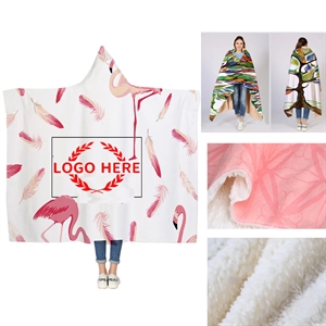 Custom Full Color Hooded Blanket Cloak