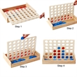 Wood Go Board Game 4 Pieces In A Row Puzzle Checkers | https://www.bestnamebadges.com