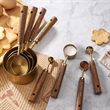 8Pcs Wood Handle Stainless Stee Measuring Cup And Spoon Set | https://www.bestnamebadges.com