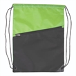 Two-Tone Drawstring Backpack With Zipper 210D | https://www.bestnamebadges.com