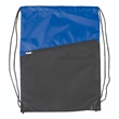 Two-Tone Drawstring Backpack With Zipper 210D | https://www.bestnamebadges.com