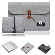 Felt laptop liner bag and accessory power pockets | https://www.bestnamebadges.com