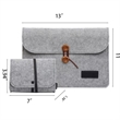 Felt laptop liner bag and accessory power pockets | https://www.bestnamebadges.com