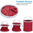 11L Large Portable Folding Water Bucket with Handle | https://www.bestnamebadges.com
