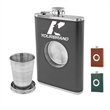 8oz Portable Hip Flask with Built In  Collapsible Shot Glass | https://www.bestnamebadges.com