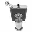 8oz Portable Hip Flask with Built In  Collapsible Shot Glass | https://www.bestnamebadges.com