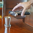 8oz Portable Hip Flask with Built In  Collapsible Shot Glass | https://www.bestnamebadges.com