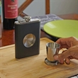 8oz Portable Hip Flask with Built In  Collapsible Shot Glass | https://www.bestnamebadges.com