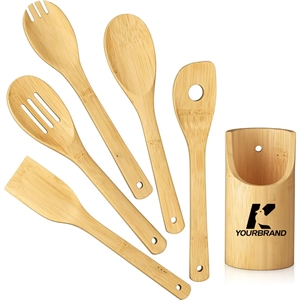 Natural Durable Bamboo Kitchen Utensil Set for Cooking
