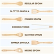 Natural Durable Bamboo Kitchen Utensil Set for Cooking | https://www.bestnamebadges.com