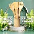 Natural Durable Bamboo Kitchen Utensil Set for Cooking | https://www.bestnamebadges.com