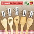 Natural Durable Bamboo Kitchen Utensil Set for Cooking | https://www.bestnamebadges.com