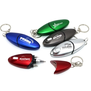 Multitool Ballpoint LED Light Pen Keychain With Screwdriver
