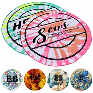 Microfiber Round Beach Towel ( 60"D )