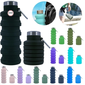 17oz BPA Free Silicone Portable Water Bottles