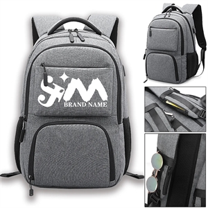 Business Anti Theft Travel Backpack With USB Charging Port