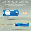 Foldable Metal Golf Divot Tool | https://www.bestnamebadges.com