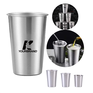 16oz Unbreakable Stackable Stainless Steel Drinking Cup
